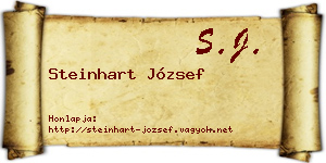 Steinhart József névjegykártya